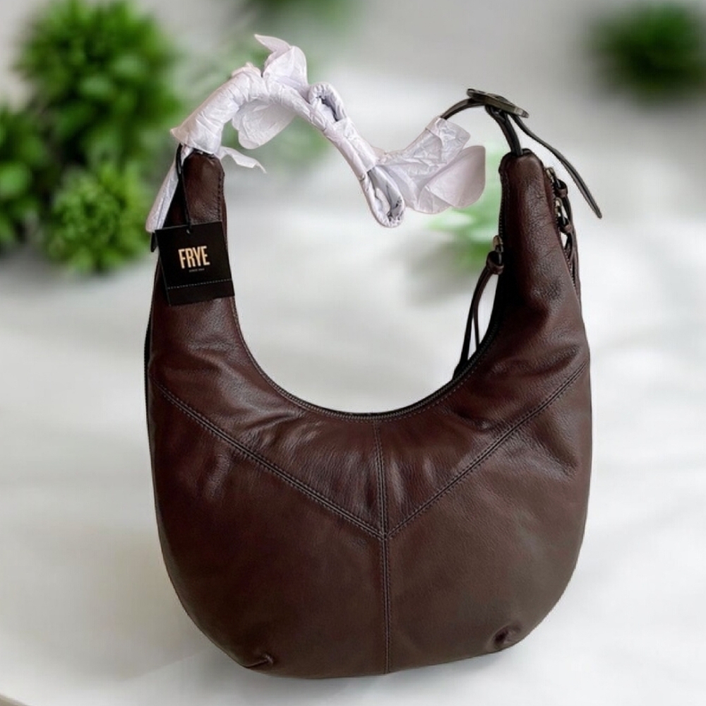 🤎▪️FRYE ▪️ Brown Leather  GINA Hobo SHOULDER  Bag